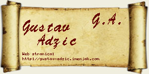 Gustav Adžić vizit kartica